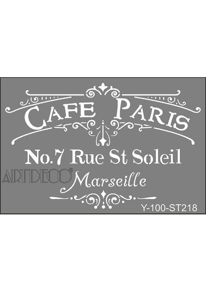 Resim Şablonu A4 Cafe Paris St218