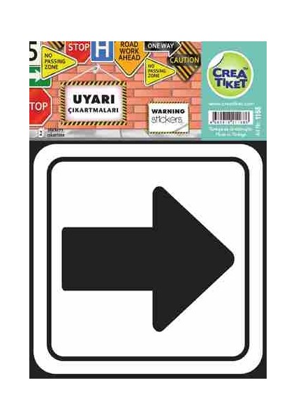 Crea Etiket Uyarı Çok Yönlü Ok 1168