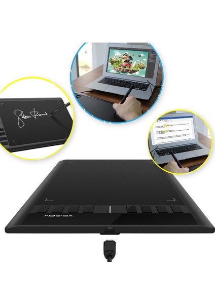 Star03 V2 8192 Seviye 5080LPI Profesyonel Grafik Tablet fırsatları