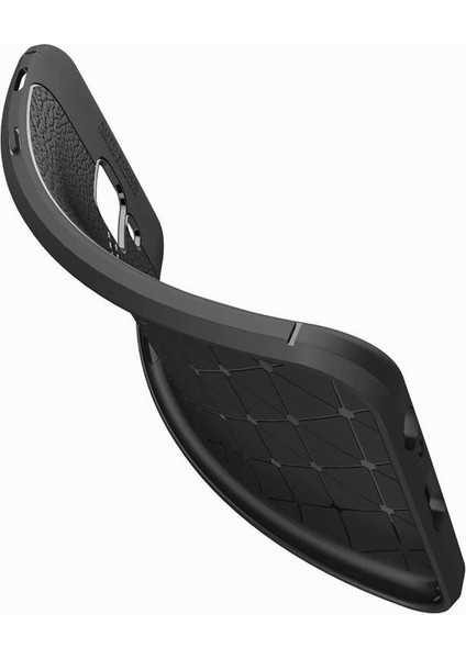 Huawei P Smart 2019 Kılıf Niss Silikon Deri Görünümlü + Nano Glass Lacivert modelleri