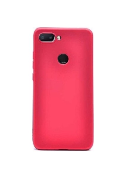 Xiaomi Redmi 6 Kılıf Premier Silikon Esnek Koruma + Nano Glass Kırmızı