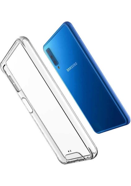 Samsung Galaxy A7 2018 Kılıf Gard Şeffaf Sert Silikon + Nano Glass Şeffaf modelleri