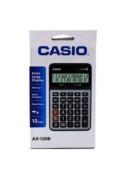Casıo Ax-120 B/S Hesap Makinesi 12 Hane