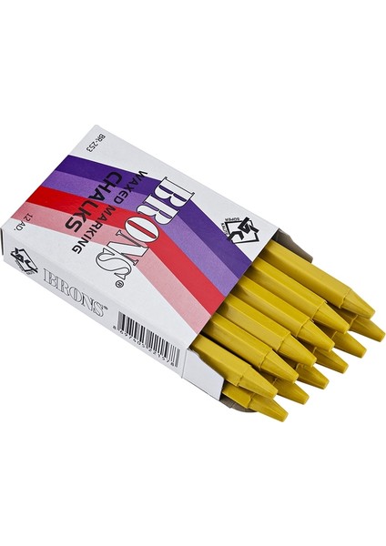 Marka Tebeşiri Yağlı Sarı Renk 12 Li Br-253