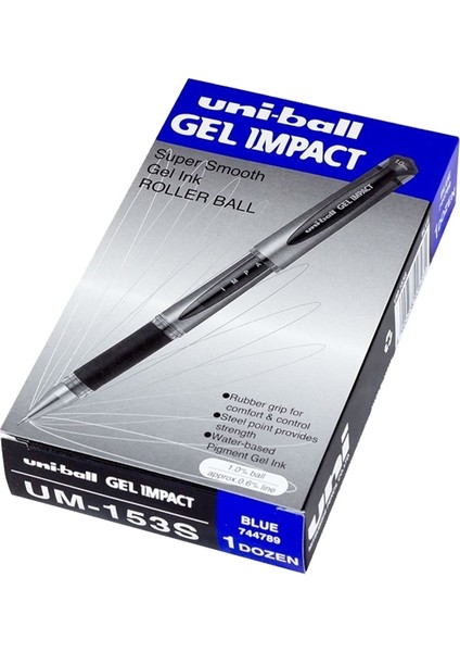 -Ball Um-153S Mavi Gel Impact İmza Kalemi 1,0 fiyatları
