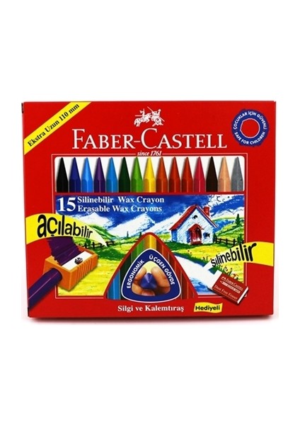 15 Li Silinebilir Wx Crayon Pastel 122715