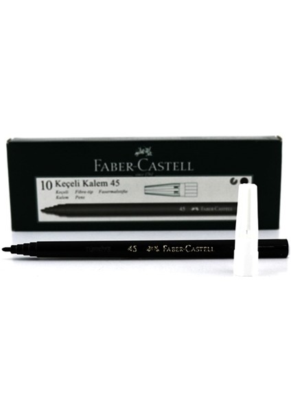 Castel 45 Siyah Keçeli Kalem (Adet)