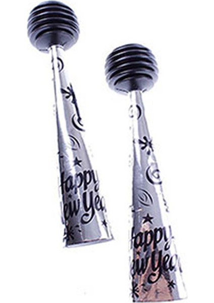 Gümüş Happy New Year Korna 2li
