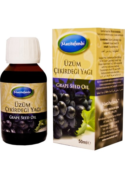Soğuk Pres Üzüm Çekirdeği Yağı 50 ml (%100 Saf)