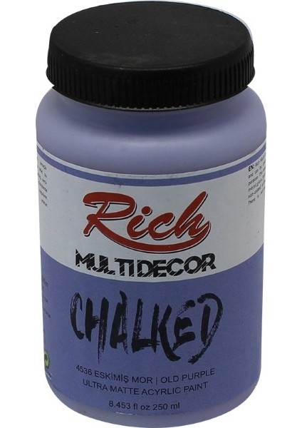 Multi Decor Chalked Akrilik Boya Eskimiş Mor 250 cc - 4536