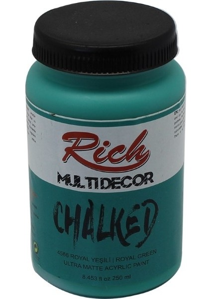 Multi Decor Chalked Akrilik Boya Royal Yeşili 250 cc - 4566