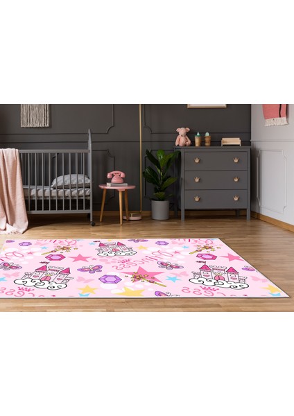 Antialerjik Kaymaz Taban Yıkanabilir Çocuk Odası Halısı 505 100X160 cm