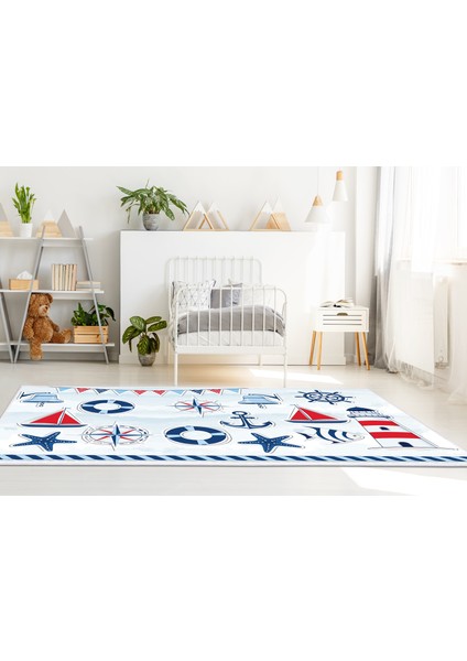 Antialerjik Kaymaz Taban Yıkanabilir Çocuk Odası Halısı 506 80X120 cm