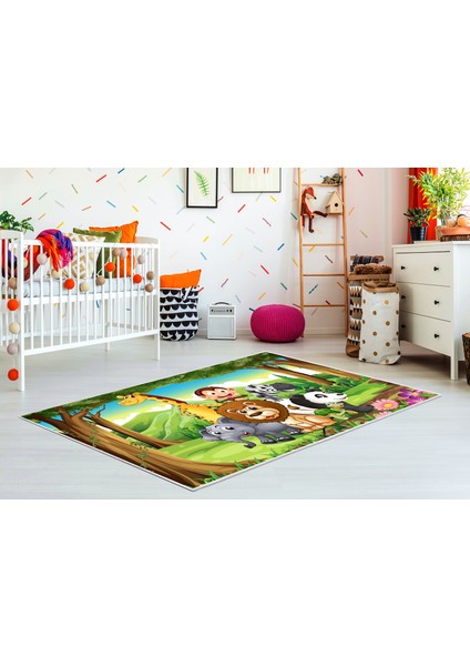Antialerjik Kaymaz Taban Yıkanabilir Çocuk Odası Halısı 508 80X120 cm
