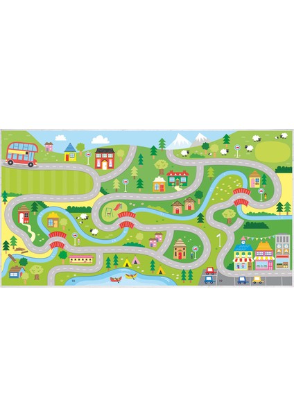 Antialerjik Kaymaz Taban Yıkanabilir Çocuk Odası Halısı 509 80X120 cm fiyatları