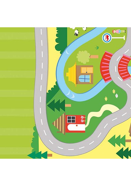 Antialerjik Kaymaz Taban Yıkanabilir Çocuk Odası Halısı 509 80X120 cm indirimleri