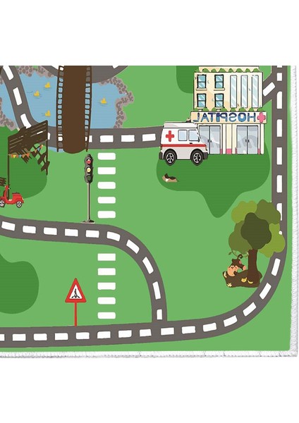Antialerjik Kaymaz Taban Yıkanabilir Çocuk Odası Halısı 511 80X120 cm fırsatları