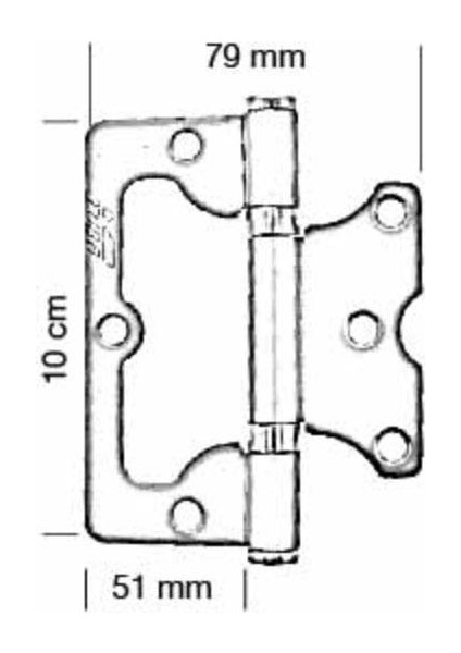 Kl-410 10 Cm Kelebek Alüminyum Menteşe, Saten