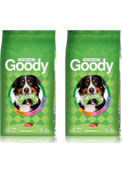 Etli Yetişkin Köpek Maması 15 kg x 2' li