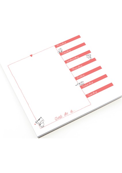 Just Do It Haftalık Planner Notluk