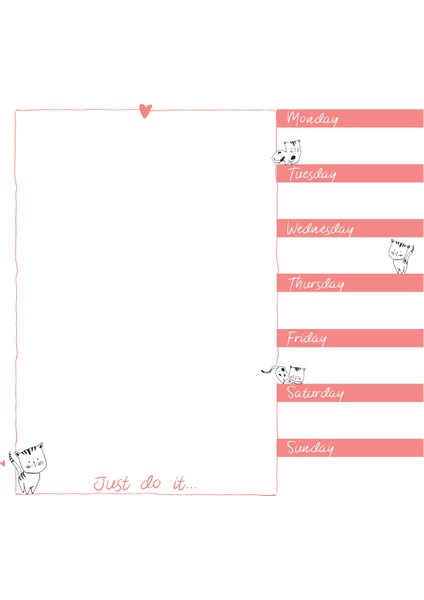 Just Do It Haftalık Planner Notluk fiyatları