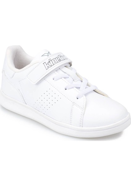 Plain J Beyaz - Açık Gri Erkek Çocuk Sneaker Ayakkabı
