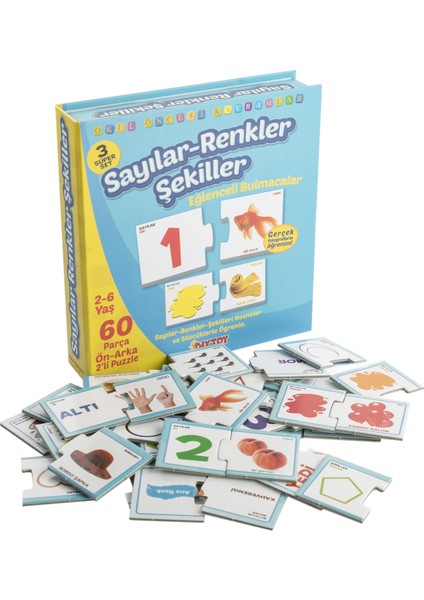 Diy - Toy Eğlenceli Sayılar Renkler Şekiller Çocuk Puzzle Dıy Toy