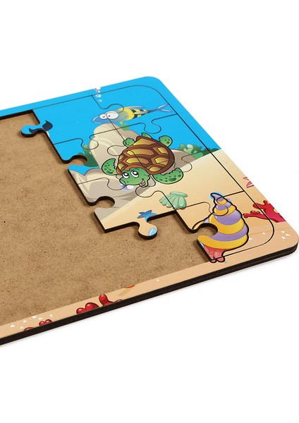 Okyanus Canlıları 24 Parça Ahşap Puzzle