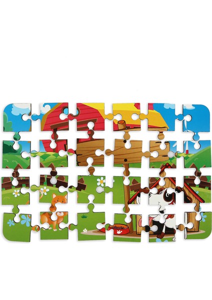 Köpek ve Kedi 24 Parça Ahşap Puzzle