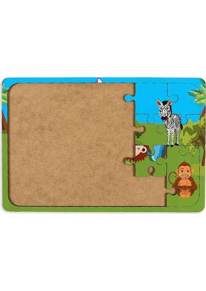 Safari 24 Parça Ahşap Puzzle