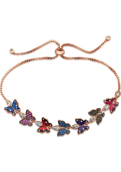 Gümüş Kelebek Asansör Bayan Bileklik