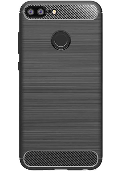 Honor 9 Lite Brushed Carbon Fiber Silikon Kılıf