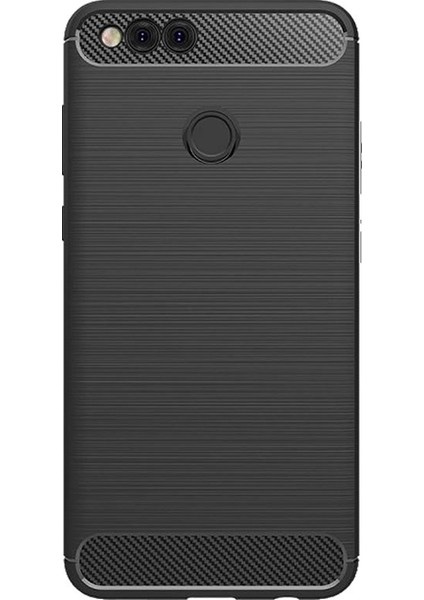 Honor 7X Brushed Carbon Fiber Silikon Kılıf