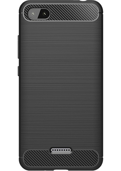 Xiaomi Redmi 6A Brushed Carbon Fiber Silikon Kılıf