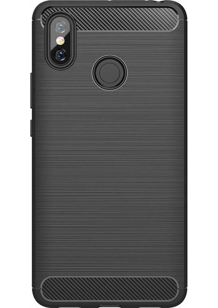 Xiaomi Mi Max 3 Brushed Carbon Fiber Silikon Kılıf