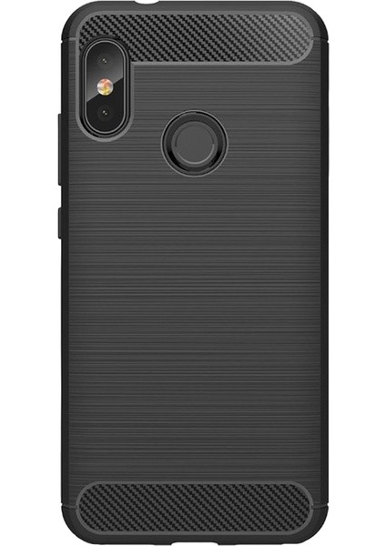 Xiaomi Redmi Note 6 Pro Brushed Carbon Fiber Silikon Kılıf