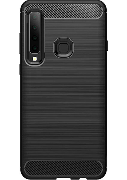 Samsung Galaxy A9 2018 Brushed Carbon Fiber Silikon Kılıf