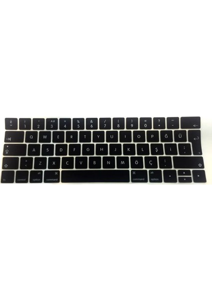 Macbook Pro 15 A1990 Touch Bar 2018 Silikon Klavye Koruması Türkçe - EU