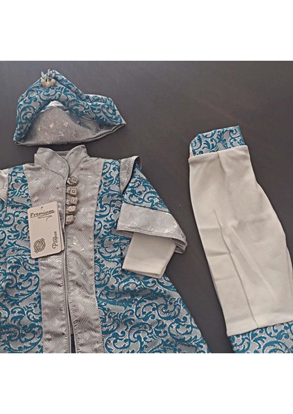 Erkek Bebek Şehzade Mevlüt Takımı Seti 413 Petite Ponpon Baby Blue fırsatları