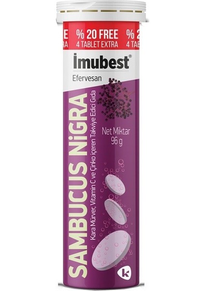 Sambucus Nigra & Vitamin C & Çinko 24 Efervesan Tablet