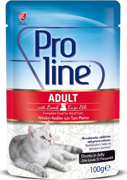 Proline Pouch Kedi Konservesi Kuzu Etli Jöleli 100 gr