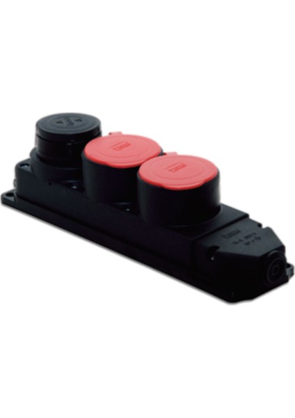 3X25A - Kauçuk Üçlü Grup Priz / 2 (3X25)+1 (1X16) (3104-316-0300)