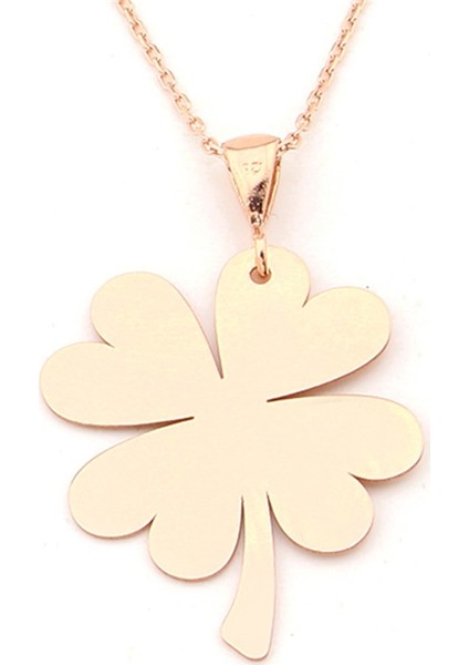 Gümüş İsimli Plaka Yonca Kolyesi