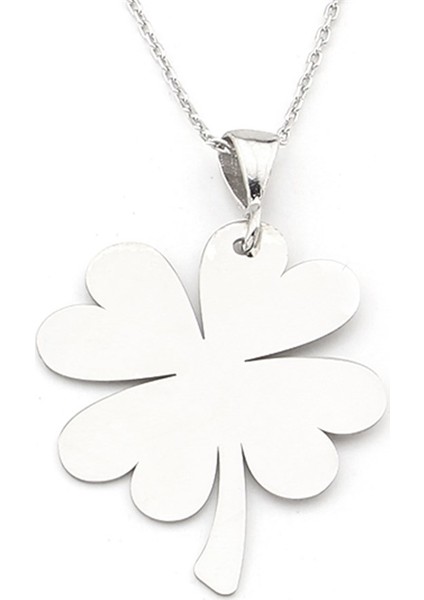 Gümüş İsimli Plaka Yonca Kolyesi fiyatları