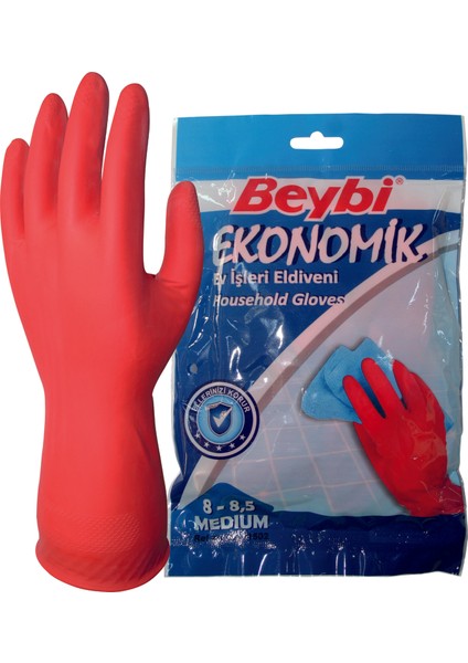 Ekonomik Ev İşleri Ve Bulaşık Eldiveni - 10 Çift Small 7 - 7,5
