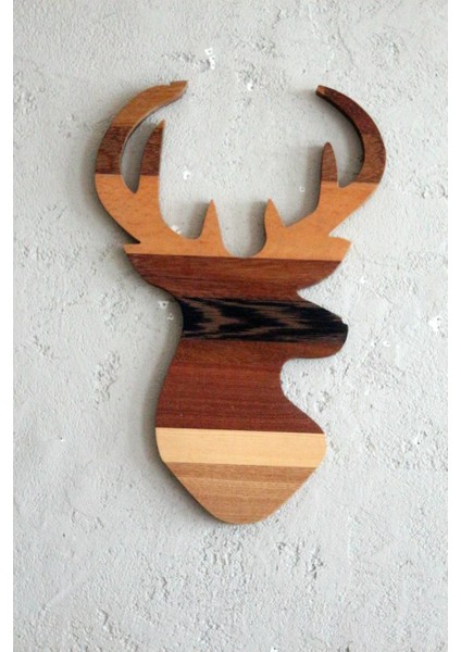 Wood Deer Wall Accessory