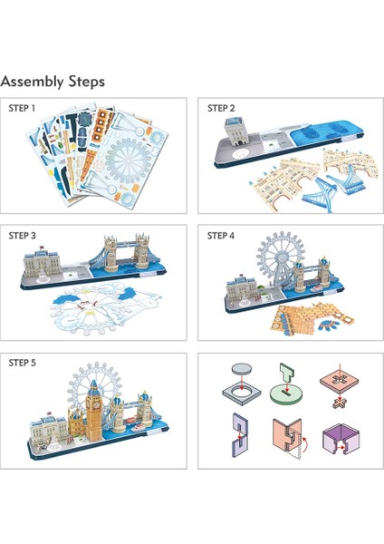 Cubic Fun 107 Parça Puzzle City Line London