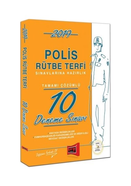 2019 Polis Rütbe Terfi Sınavlarına Hazırlık Tamamı Çözümlü 10 Deneme Sınavı