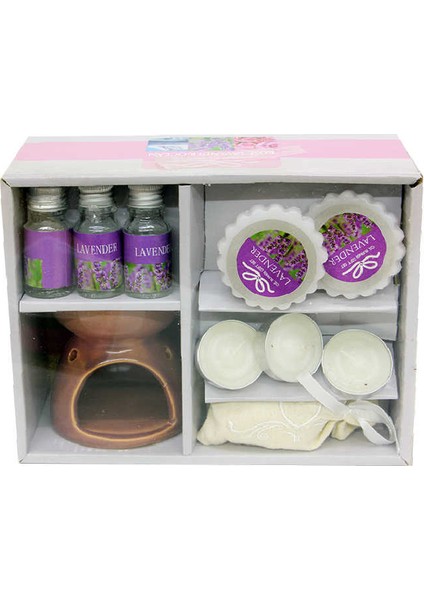 Lavanta Kokulu Buhurdanlık Set Ve Esterya Plus Lavanta Sabunu