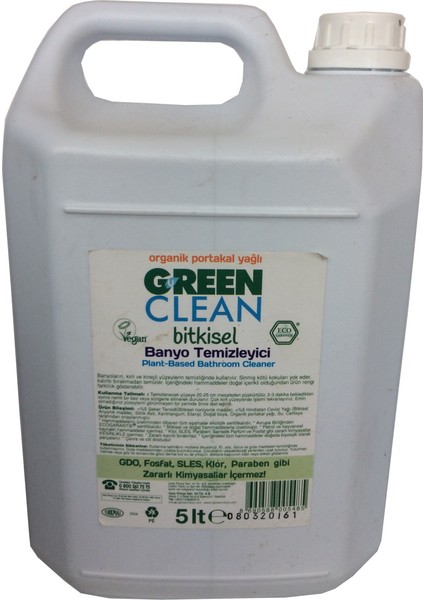 U green Clean / Bitkisel Banyo Temizleyici (Portakal Yağlı) 5 Lt.